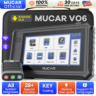 #ad 2024 MUCAR VO6 Professional Car Diagnostic Tool PRO Auto OBD2 Scanner ALL System $300.00