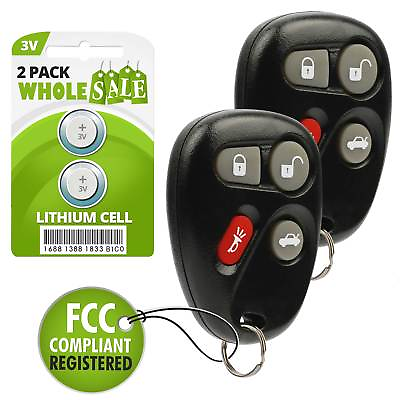 #ad 2 Replacement For 2000 2001 2002 2003 2004 2005 Buick Park Avenue Key Fob Remote $14.50