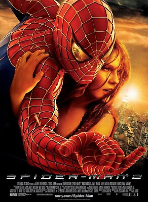 #ad SPIDER MAN 2 11quot;x17quot; MOVIE POSTER PRINT Tobey Maguire Sam Raimi Marvel Art $14.99