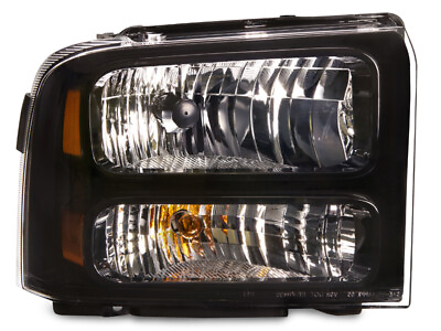 #ad Headlight Fits 05 07 Ford F250 F350 F450 Superduty Black Right Passenger Lamp $59.99
