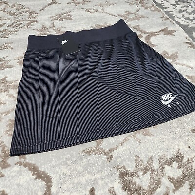 #ad Womens Size XL Nike Sportswear NSW Air Ribbed Skirt Black Gray $35.00