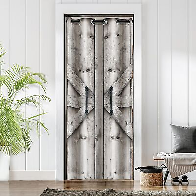#ad Wood Door Door Curtains for Doorways Barn Rural 34W x 80L Wood Door 04 $31.73