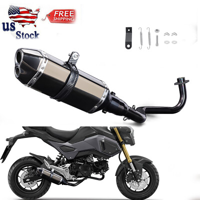 #ad Low Mount Exhaust Slip on Muffler Baffle Pipe Set for Grom MSX125 2013 2024 USA $87.42