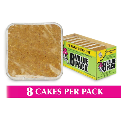 #ad Wild Bird Peanut Delight Suet Cakes 8 Pack Year Round Food Cake Treat Products $19.74