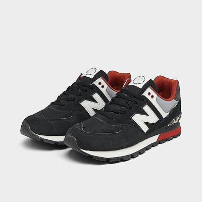 #ad New Balance 574 Rugged Black White Red ML574DAT Men Size 7.5 13 New Trainer $71.88