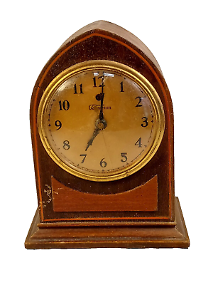 #ad Antique Vintage Warren Telechron Electric Clock Model 327 Desk Mantle Shelf $39.88
