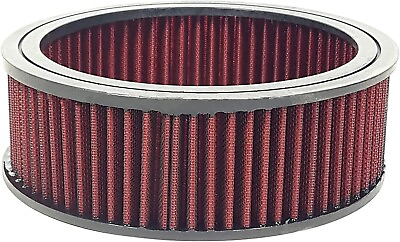 #ad 9quot; x3quot; Round Washable Air Cleaner Element Replacement Filter Flow Kit Red $31.95