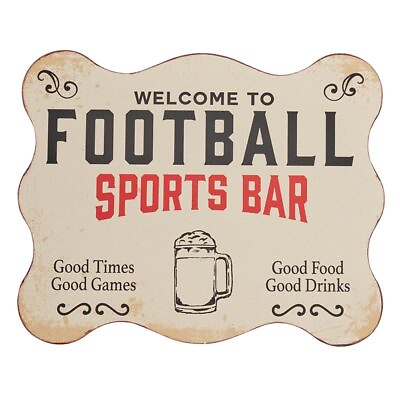 #ad Football Bar Sign Fan Gifts Wall Decor Vintage Retro Signs 8quot; x 10quot; Pack of 2 $19.99