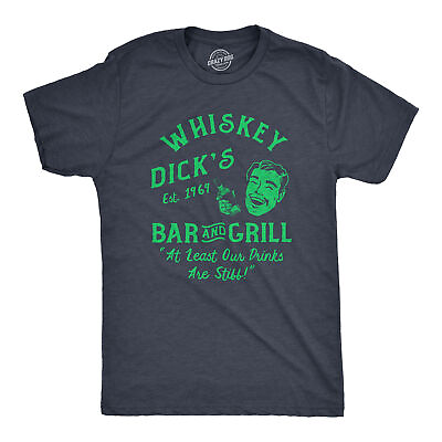 #ad Mens Funny T Shirts Whiskey Dicks Bar Novelty St Patricks Day Tee For Guys $9.50