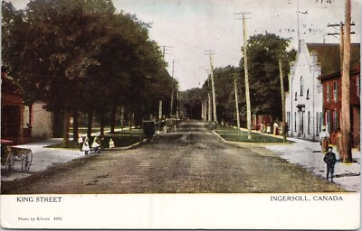 #ad King Street Ingersoll Ontario ON Ont Kilborn Postcard F61 $11.99