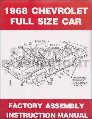 #ad 1968 Chevy BOUND Assembly Manual 68 Impala Caprice Bel Air Chevrolet Factory $44.00