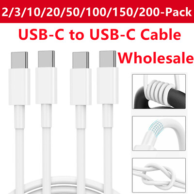 #ad Wholesale LOT USB C to USB C Fast Charging Cable Type C Quick Data SYNC Cable $239.99