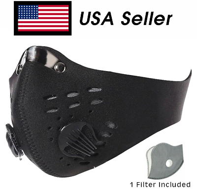 #ad Lot of 20 Cycling Face Mask Active Carbon Filter Exhale Valves USA Ship BULK $49.99