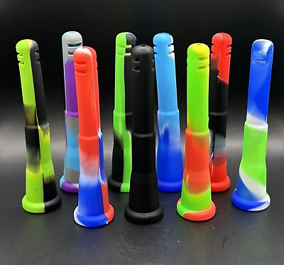 #ad 4quot; 14mm To 18mm Silicone Downstem for Hookah Smoking Bong US Random Color $9.55