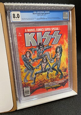 #ad Marvel Comics Super Special #1 KISS 1977 CGC 8.0 The Famous Blood Ink Issue $389.00