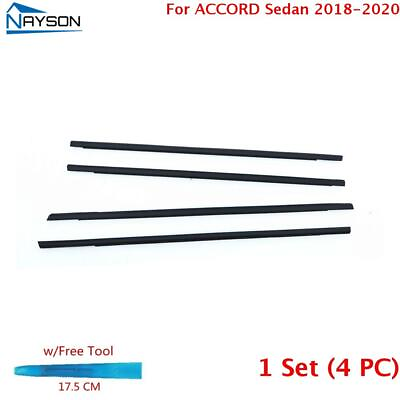 #ad Window Outer Weatherstrip Sweep Molding Trim Seal For Honda Accord 4D 2018 2020 $29.47
