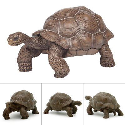 #ad Outdoor Tortoise Sculpture Realistic Galapagos Turtle Toy Educational Model $8.88