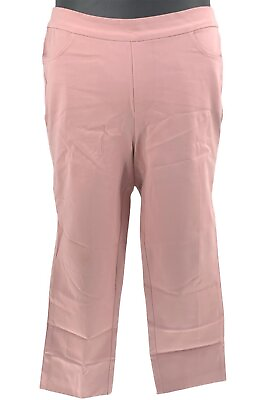 #ad Isaac Mizrahi Live 24 7 Stretch Crop Pants with Back Slit Hem Blush $17.99