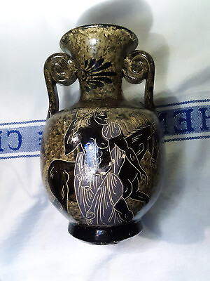 #ad Hand Painted Greek Vase Ceramic $40.00