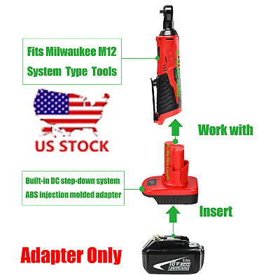 #ad 1 Adapter Upgrade for Milwaukee M12 Tool To Makita 18v LXT Slider Li ion Battery $14.99
