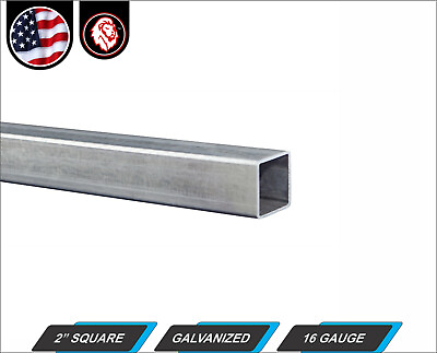 #ad 2quot; Galvanized Square Steel Tube 16 gauge 60quot; inch long 5 ft $32.00