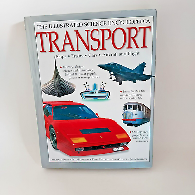 #ad Illustrated Science Encyclopedia Transport Ships Trains Cars Aircraft Flight HC $5.99