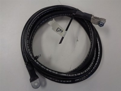 #ad 1 0 AWG GAUGE BLACK ELECTRICAL CABLE WITH CLAMP amp; LUG END 6#x27; FEET MARINE $34.95