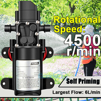 #ad 130PSI Water Pump Self Priming Diaphragm High Pressure RV Automatic Switch DC12V $19.59