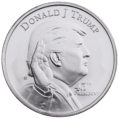 #ad Donald Trump 45th President 1 oz .999 Fine Silver Round $33.63