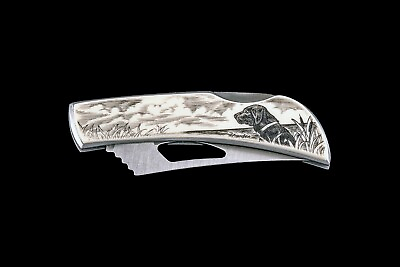 #ad Black Lab Stainless Steel Silver Hawk Pocket Knife $27.20