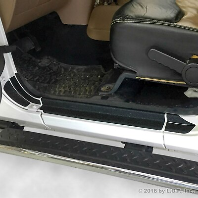 #ad Fits 07 18 Jeep Wrangler JK 12pc Door Sill Protect Threshold Step Pad Custom Set $49.98
