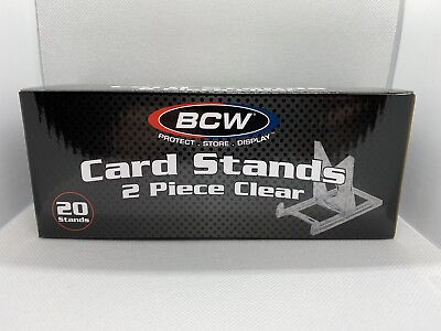 #ad 20 Count Box BCW 2 Piece Card Small Stands Coin and Currency Adjustable Display $11.90
