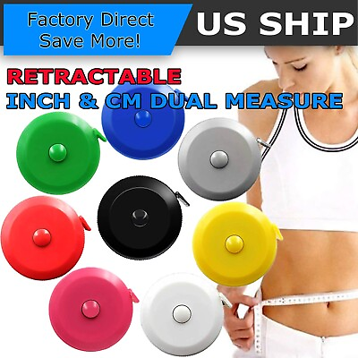 #ad Tailors Measuring Tape Retractable Imperial Metric 60 Inch 1.5m Sewing $3.69