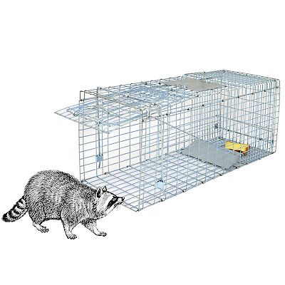 #ad Live Animal Trap Extra Large Rodent Cage Garden Rabbit Raccoon Cat 32quot; x 12.5quot; $32.58