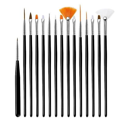 #ad 15pcs Fine Detail Paint Brush Miniature Paint Brush For Detailing amp; Art Painting $6.49