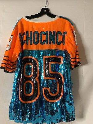 #ad Orange and teal jersey one size fit all stunning on $29.00
