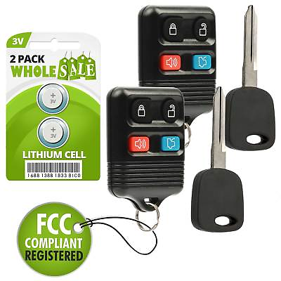 #ad 2 Replacement For 1999 2000 2001 2002 2003 2004 Ford Mustang Key Fob Remote $12.95