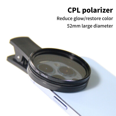 #ad 37MM 52MM CPL Filter Circular Camera Black Accessories Universal C $5.75