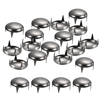 #ad 100Pcs 16mm Black Round Dome Studs for Leather Craft Accessories $14.03