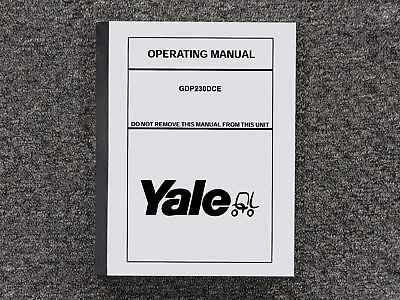 #ad Yale Forklift GDP230DCE Operator Owner Maintenance Manual $237.30