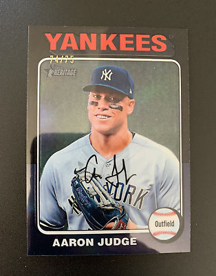 #ad 2024 Topps Heritage Aaron Judge #112 Black Refractor ##x27;d 74 75 New York Yankees $134.95