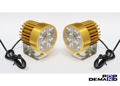 #ad Ready To Delivery Universal Gold 4 Led Led Fog Lamp Exterior Light Set Of 2 Stre $69.32