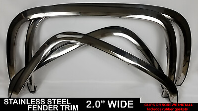 #ad Fits a 07 13 Silverado Chrome Polished Stainless Steel Fender Trim 4p Set $129.67