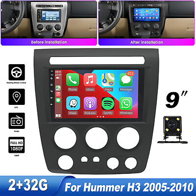 #ad 9quot; For 2005 2010 Hummer H3 Car Stereo Radio Head Unit Android 12.0 GPS WIFI NAVI $140.24