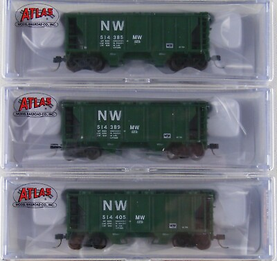 #ad #ad Atlas Trainman N Scale PS 2 Covered Hopper Norfolk Western MW Lot Of Three New $68.85