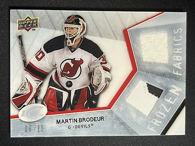 #ad Martin Brodeur 25 Ice Frozen Fabrics Jersey Patch Insert Parallel Hockey Card C $120.00