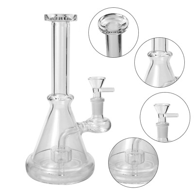 #ad Heavy Glass Bongs Hookah Jar Filter Smoking Water Pipe Percolator Bubbler Beaker $20.98