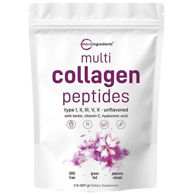 #ad Multi Collagen Peptides Powder Hydrolyzed Protein Peptides Type IIIIIIVX $34.99