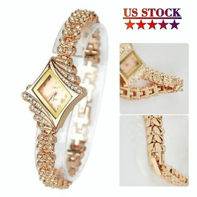 #ad Great Fashion Bracelet Wrist Watch for Woman Lady Silver Rose Gold Luxury Gifts# $1.59