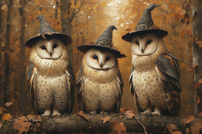 #ad WITCHY BARN OWL ART PRINT Bird Fantasy Night Animal Decor Gothic Poster D020 $7.95